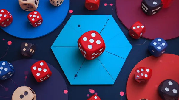 A woman smiling while playing online games on her laptop, surrounded by neon casino elements, showcasing LUCK789’s diverse game collection.